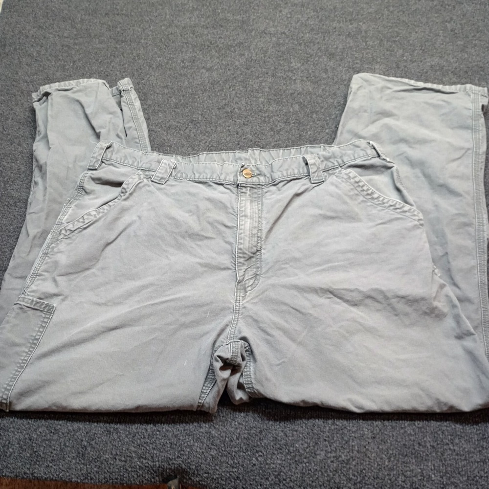 Carhartt Utility Jeans Men 42x32 Gray Relaxed Fit Straight Leg Workwear Pants